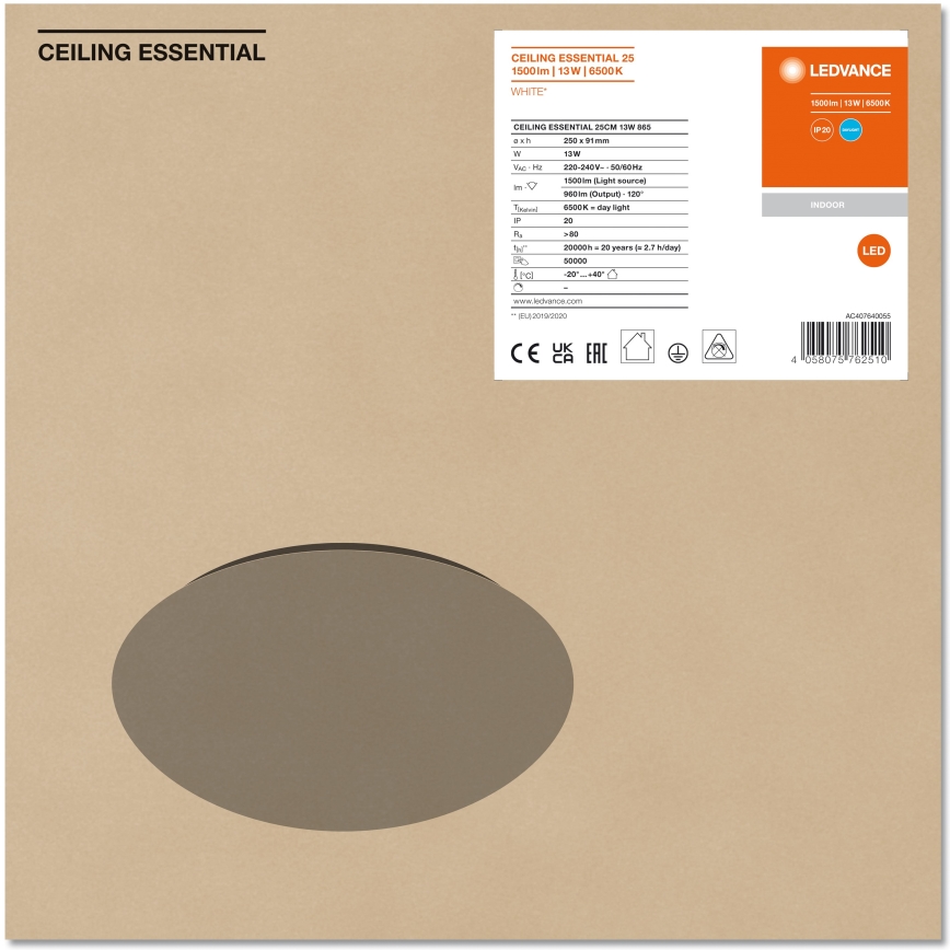 Ledvance - Plafón LED ESSENTIAL LED/13W/230V 6500K