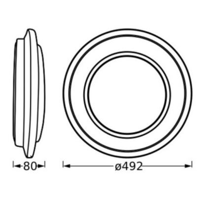 Ledvance - Plafón LED ORBIS BERLIN LED/36W/230V negro