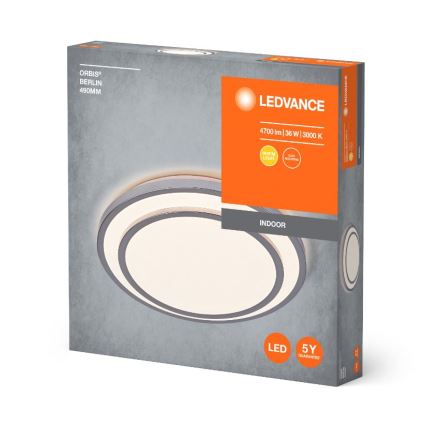 Ledvance - Plafón LED ORBIS BERLIN LED/36W/230V plata