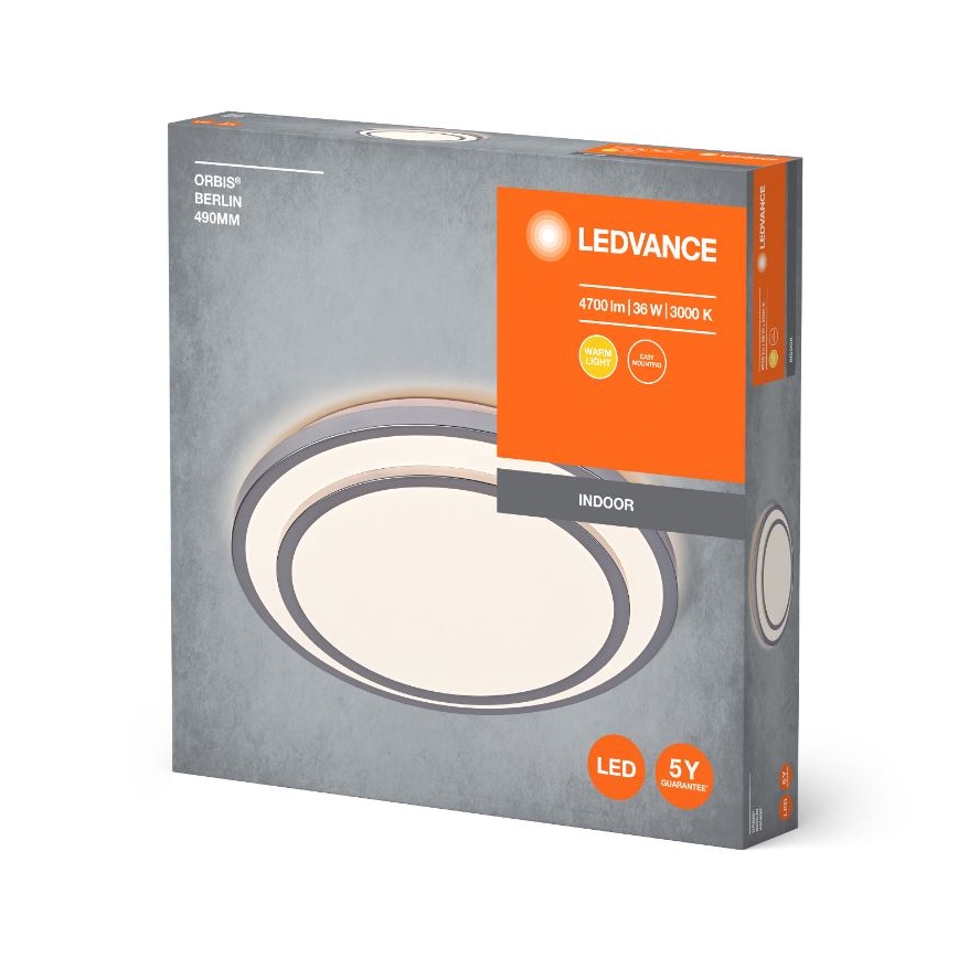 Ledvance - Plafón LED ORBIS BERLIN LED/36W/230V plata
