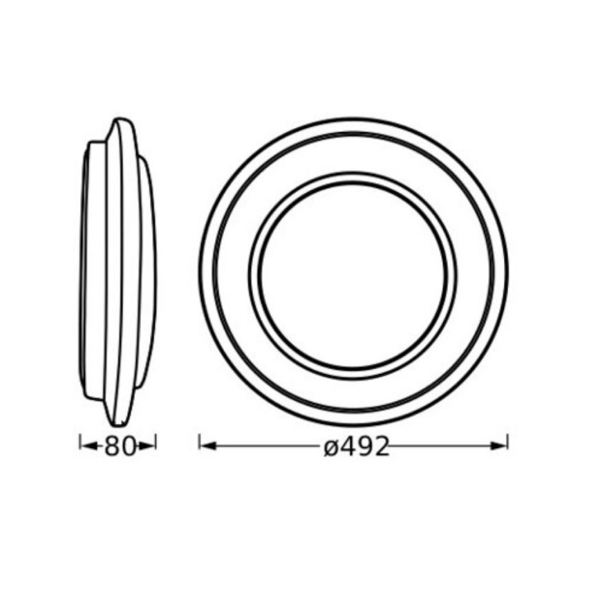 Ledvance - Plafón LED ORBIS BERLIN LED/36W/230V plata