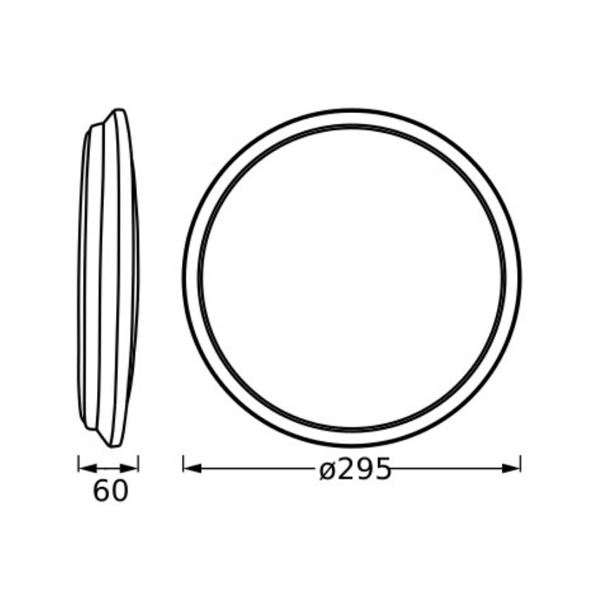 Ledvance - Plafón LED ORBIS DUBLIN LED/16W/230V diá. 29,5 cm