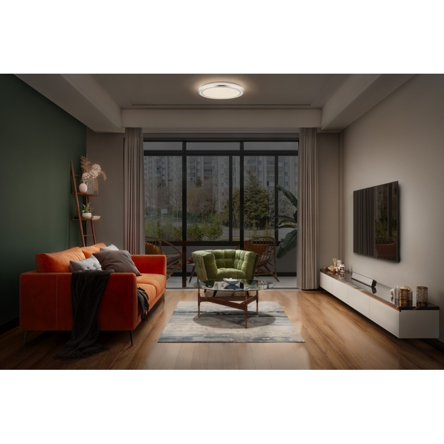 Ledvance - Plafón LED ORBIS HELMAN LED/36W/230V diá. 48,5 cm plata