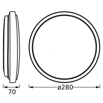 Ledvance - Plafón LED ORBIS LONDON LED/16W/230V negro