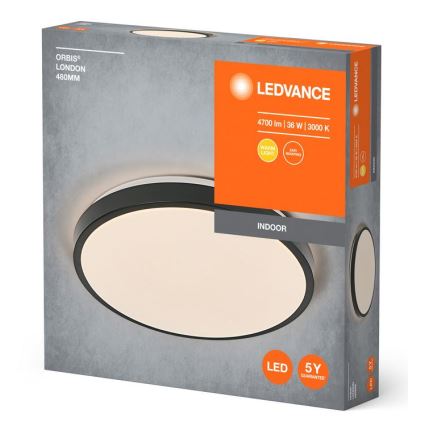 Ledvance - Plafón LED ORBIS LONDON LED/36W/230V negro