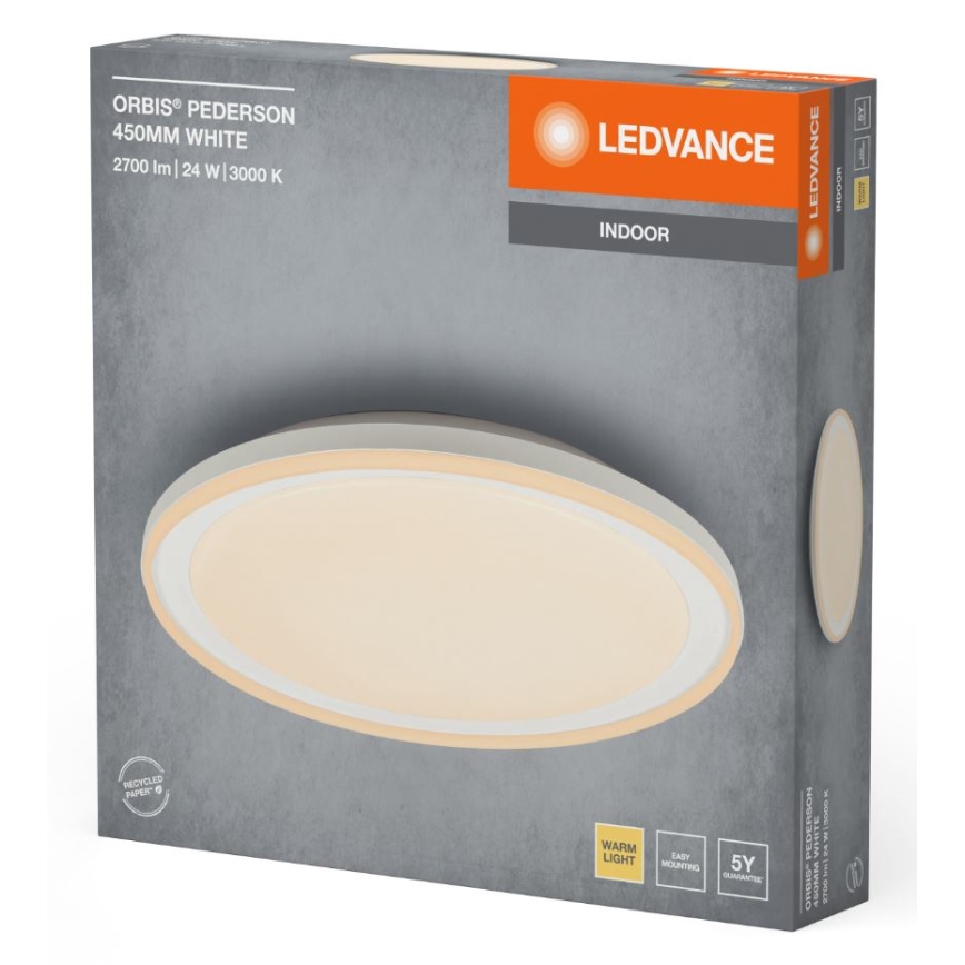 Ledvance - Plafón LED ORBIS PEDERSON LED/24W/230V diá. 45 cm blanco