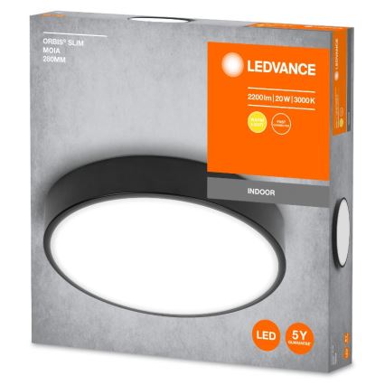 Ledvance - Plafón LED ORBIS SLIM LED/20W/230V negro