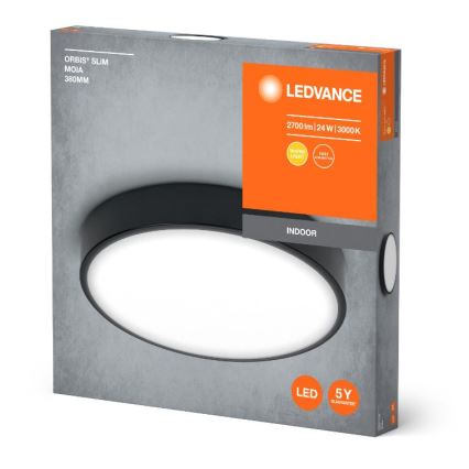 Ledvance - Plafón LED ORBIS SLIM LED/24W/230V negro