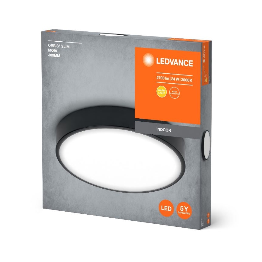 Ledvance - Plafón LED ORBIS SLIM LED/24W/230V negro