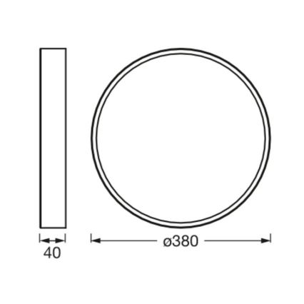 Ledvance - Plafón LED ORBIS SLIM LED/24W/230V negro