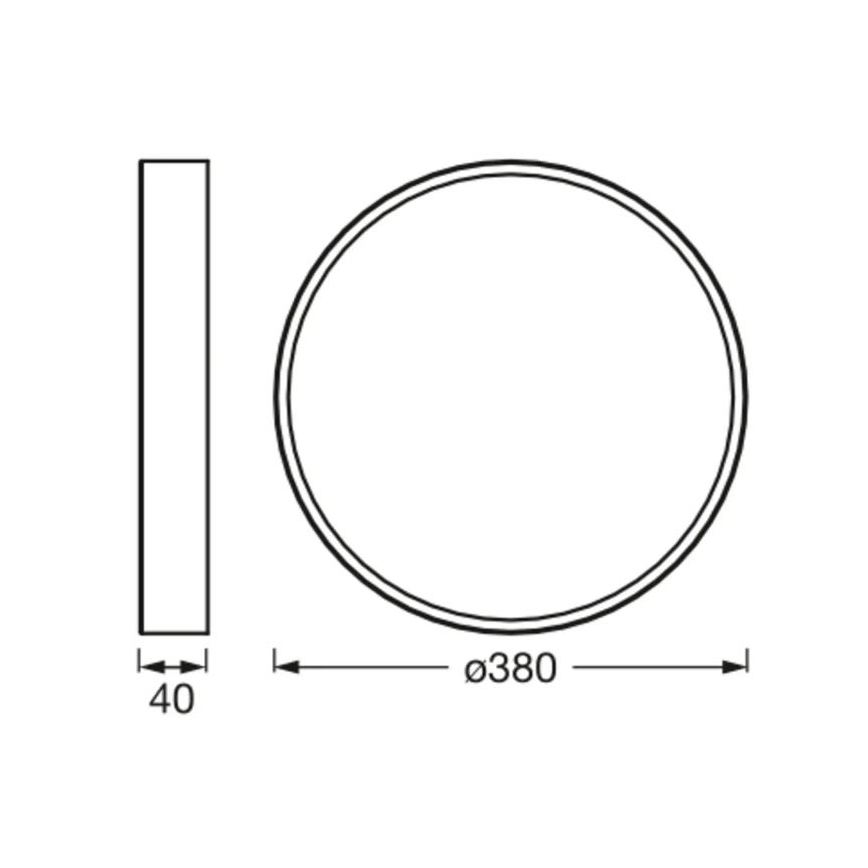 Ledvance - Plafón LED ORBIS SLIM LED/24W/230V negro