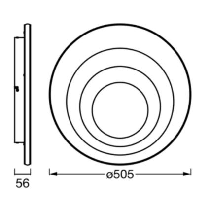 Ledvance - Plafón LED ORBIS SPIRAL LED/42W/230V