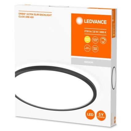 Ledvance - Plafón LED regulable ORBIS LED/22W/230V negro