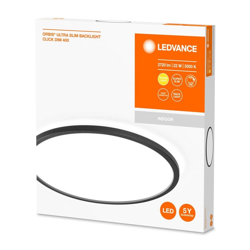 Ledvance - Plafón LED regulable ORBIS LED/22W/230V negro