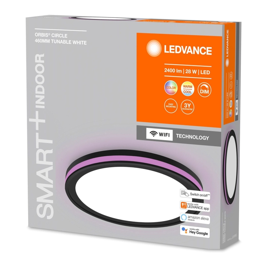 Ledvance - Plafón LED RGBW regulable SMART+ CIRCLE LED/28W/230V 3000-6500K Wi-Fi
