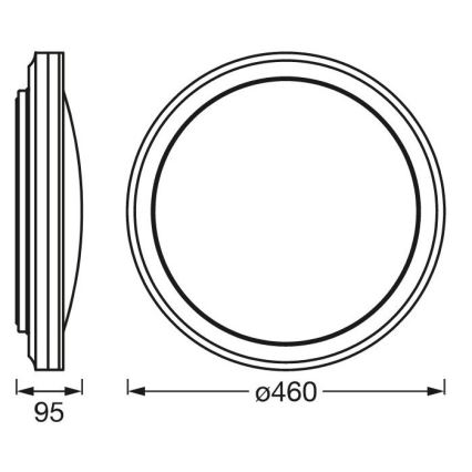 Ledvance - Plafón LED RGBW regulable SMART+ CIRCLE LED/28W/230V 3000-6500K Wi-Fi