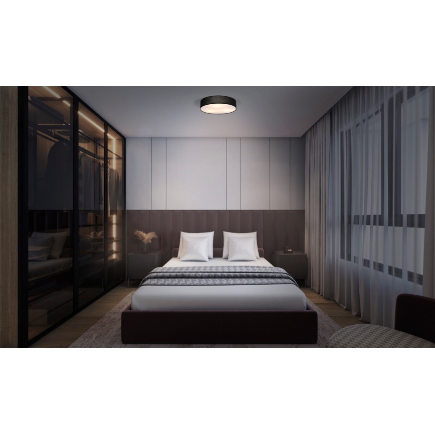 Ledvance - Plafón ORBIS PARÍS 2xE27/25W/230V negro