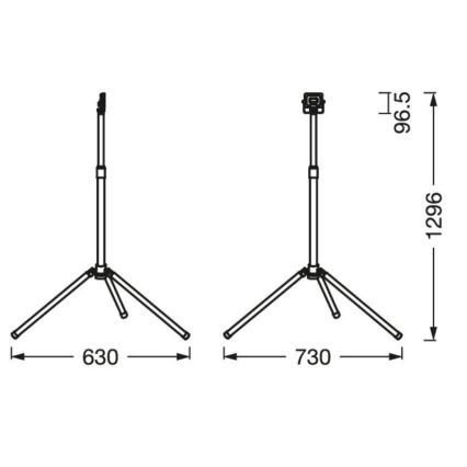 Ledvance - Proyector LED de exterior con mango WORKLIGHT TRIPOD LED/10W/230V 6500K IP65