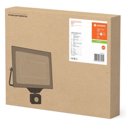 Ledvance - Proyector LED de pared para exteriores con sensor FLOODLIGHT ESSENTIAL LED/150W/230V IP65