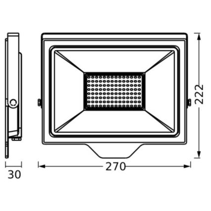 Ledvance - Proyector LED de pared para exteriores FLOODLIGHT ESSENTIAL LED/100W/230V IP65