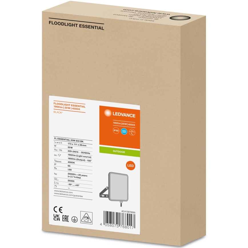 Ledvance - Proyector LED de pared para exteriores FLOODLIGHT LED/20W/230V 4000K IP65