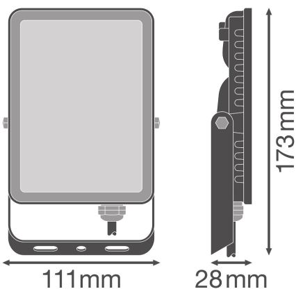 Ledvance - Proyector LED de pared para exteriores FLOODLIGHT LED/20W/230V 6500K IP65