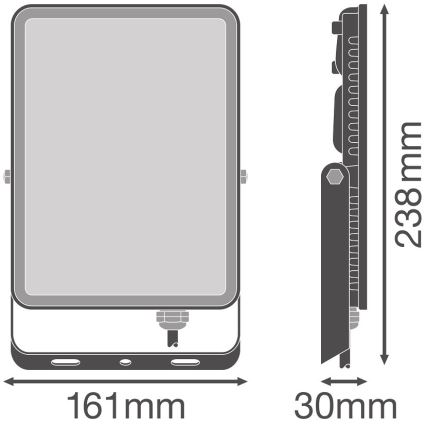 Ledvance - Proyector LED de pared para exteriores FLOODLIGHT LED/50W/230V 4000K IP65