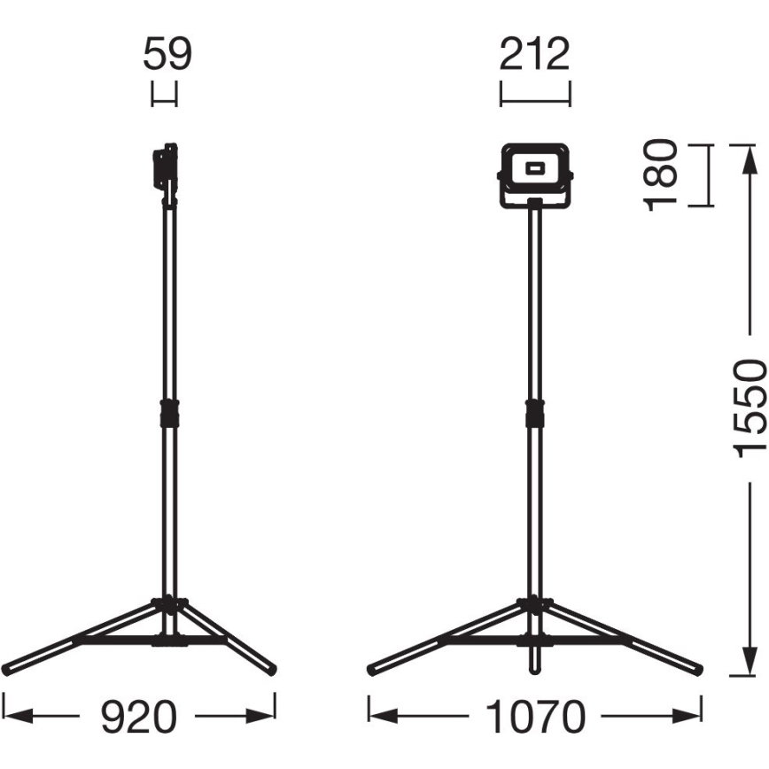 Ledvance - Proyector LED regulable con soporte WORKLIGHT TRIPOD LED/20W/3,7V IP54