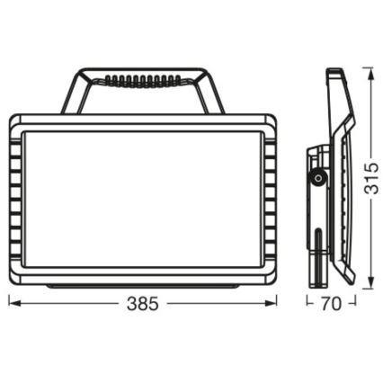 Ledvance - Proyector LED recargable para exterior regulable WORKLIGHT BATTERY LED/26W/5V 2200 mAh IP54