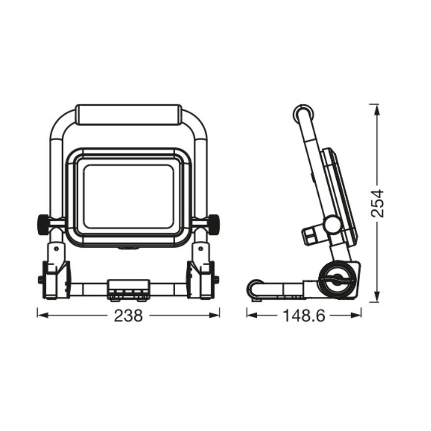 Ledvance - Proyector LED de exterior WORKLIGHT R-STAND LED/20W/230V 6500K IP54