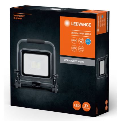 Ledvance - Proyector LED de exterior WORKLIGHT R-STAND LED/30W/230V 6500K IP54