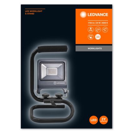 Ledvance - Reflector LED con soporte S-STAND LED/20W/230V IP65