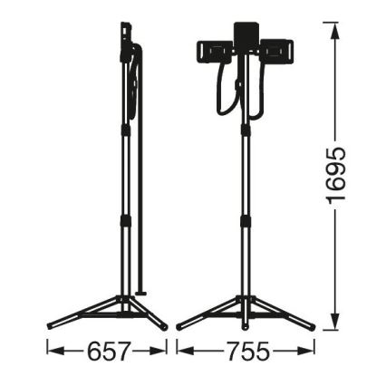 Ledvance - Reflector LED con soporte TRIPOD 1xLED/30W/230V + 2xLED/5W IP65