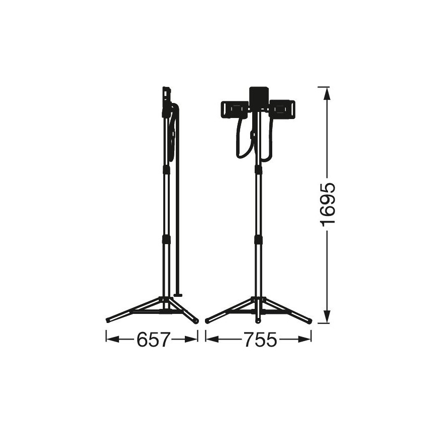 Ledvance - Reflector LED con soporte TRIPOD 1xLED/30W/230V + 2xLED/5W IP65