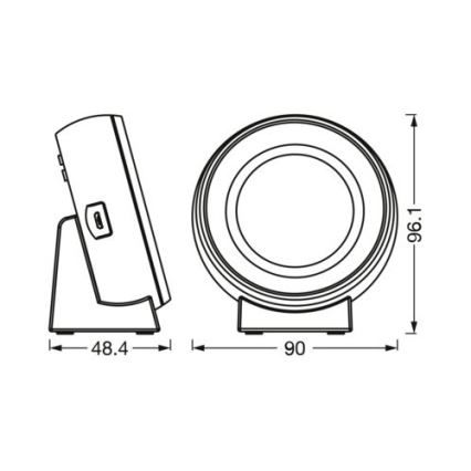 Ledvance - Reloj digital LED con retroiluminación NIGHTLUX LED/0,3W/5V 3000/4000/6500K