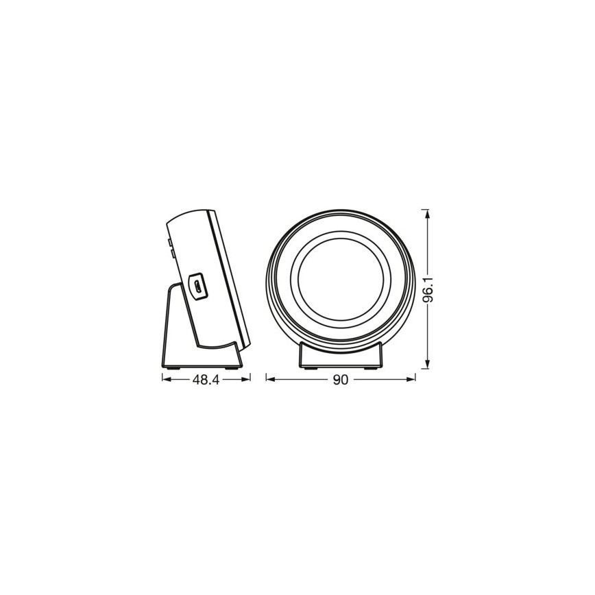 Ledvance - Reloj digital LED con retroiluminación NIGHTLUX LED/0,3W/5V 3000/4000/6500K