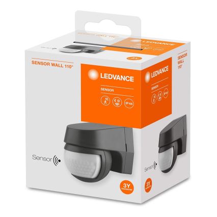 Ledvance - Sensor de movimiento por infrarrojos para exteriores 230V IP44 negro