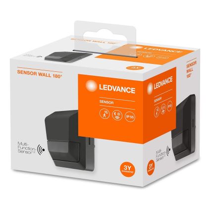 Ledvance - Sensor de movimiento por infrarrojos para exteriores 230V IP55 antracita