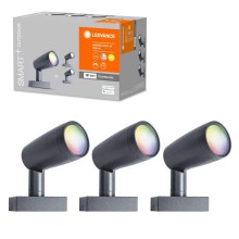Ledvance - SET 3x LED RGBW Lámpara de exterior SMART + SPOT 3xLED/4,5W/230V IP65 Wi-Fi