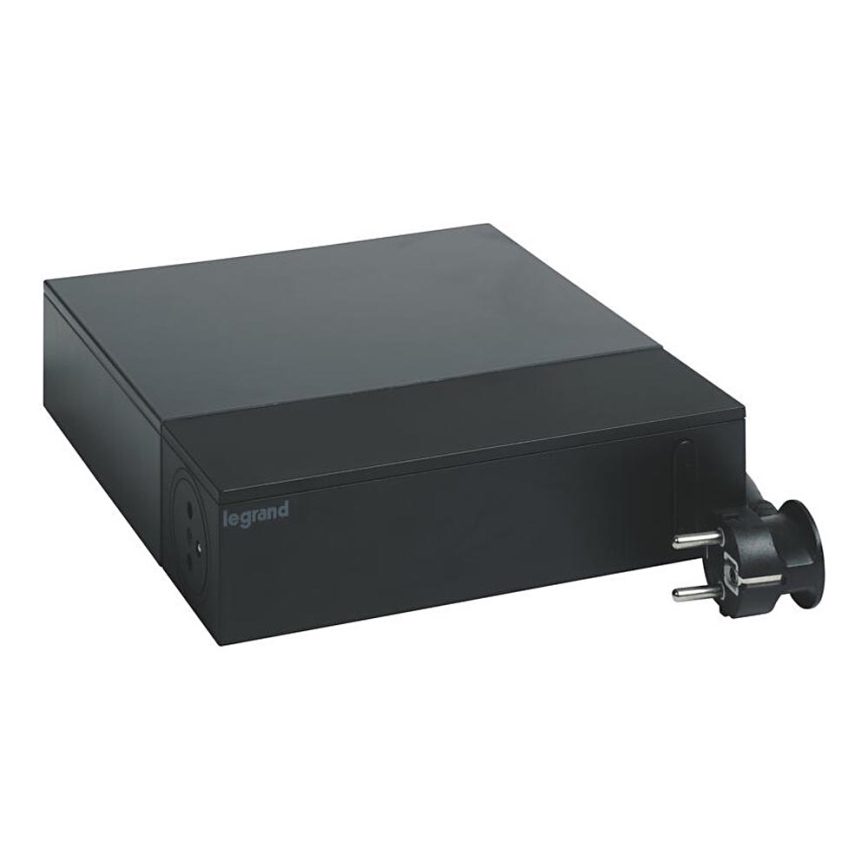Legrand 049430 - Concentrador multimedia con interruptor 4Z Tipo E + 4Z Tipo C 2m negro