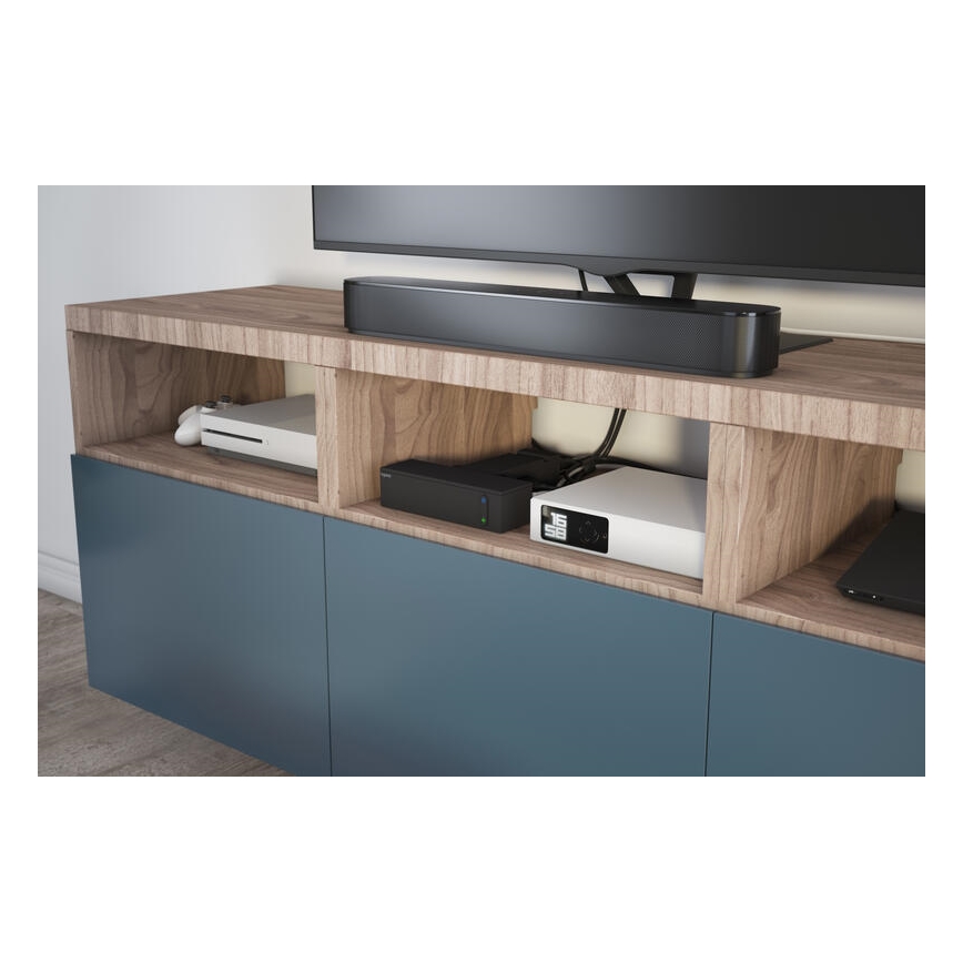 Legrand 049430 - Concentrador multimedia con interruptor 4Z Tipo E + 4Z Tipo C 2m negro