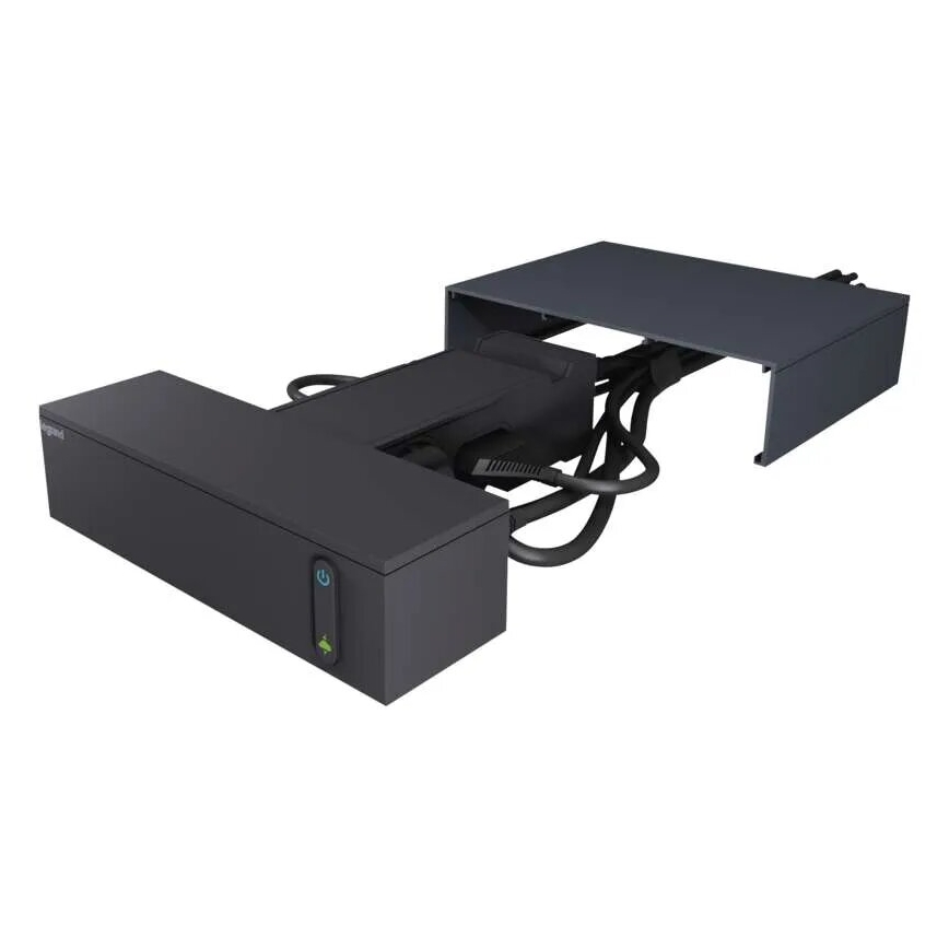 Legrand 049430 - Concentrador multimedia con interruptor 4Z Tipo E + 4Z Tipo C 2m negro