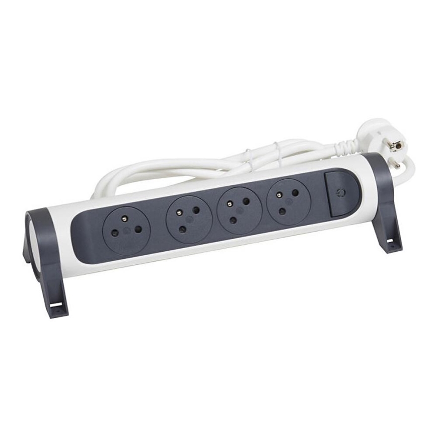 Legrand 049459 - Cable de extensión con interruptor 4Z Tipo E 3m
