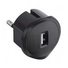 Legrand 50681 - Adaptador USB con enchufe 230V/1,5A negro