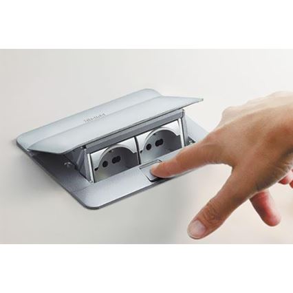 Legrand 54011 - Torreta retráctil para escritorio POP-UP 4M aluminio