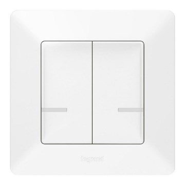 Legrand 752187- Interruptor inalámbrico inteligente de 2 botones VALENA 1xCR2032 Wi-Fi IP40