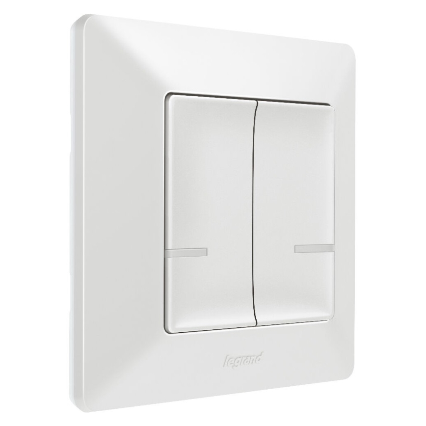 Legrand 752187- Interruptor inalámbrico inteligente de 2 botones VALENA 1xCR2032 Wi-Fi IP40