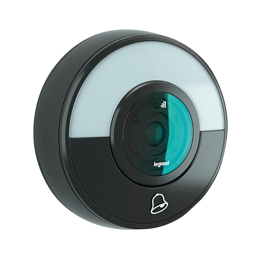 Legrand 94231 - Timbre inalámbrico + WIFI cámara ELIOT negro IP44