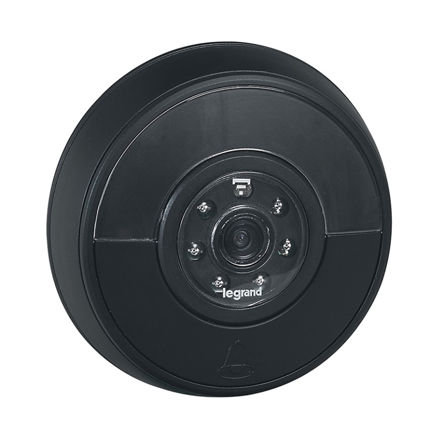 Legrand 94231 - Timbre inalámbrico + WIFI cámara ELIOT negro IP44