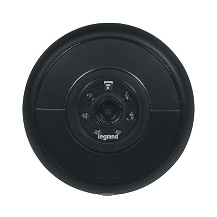 Legrand 94231 - Timbre inalámbrico + WIFI cámara ELIOT negro IP44